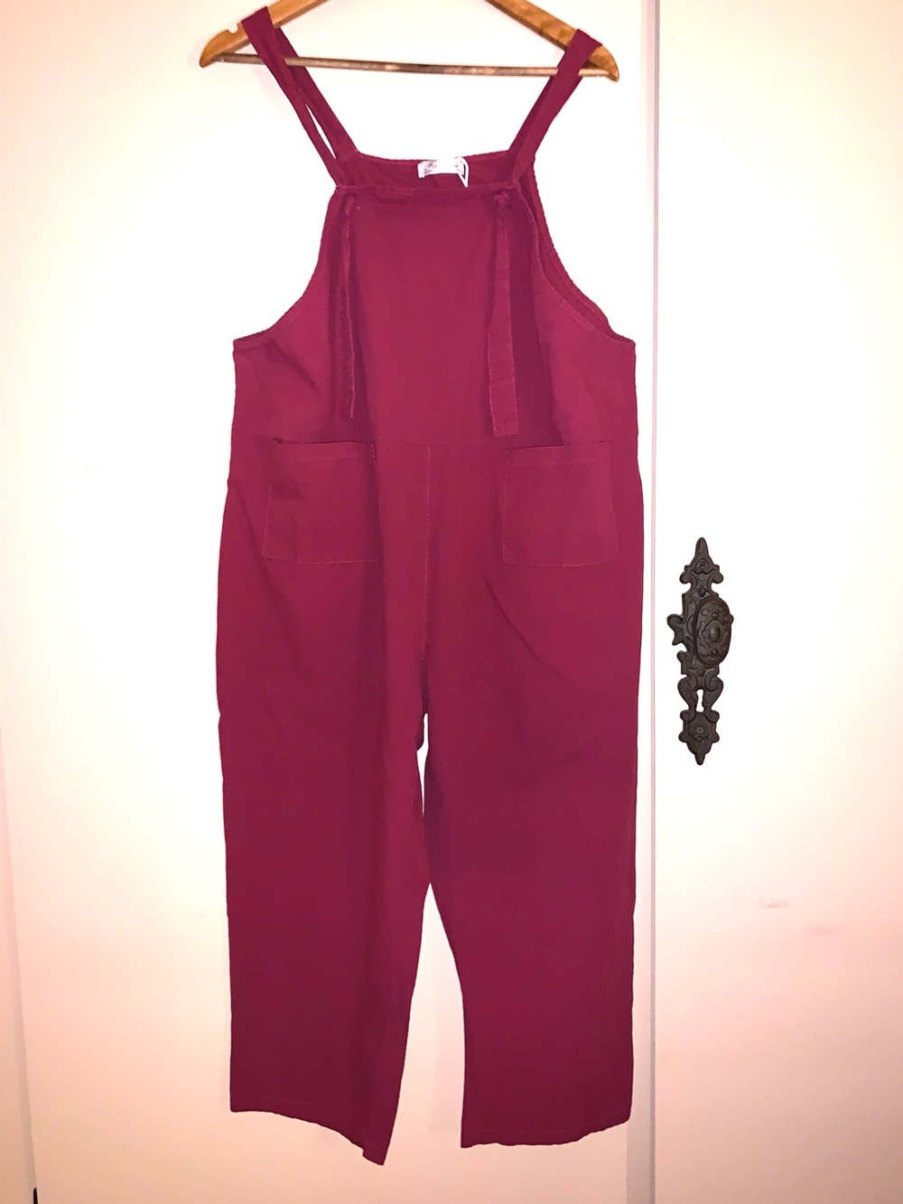 Women’s Burgundy Oversized Overalls - Picture 7 of 12